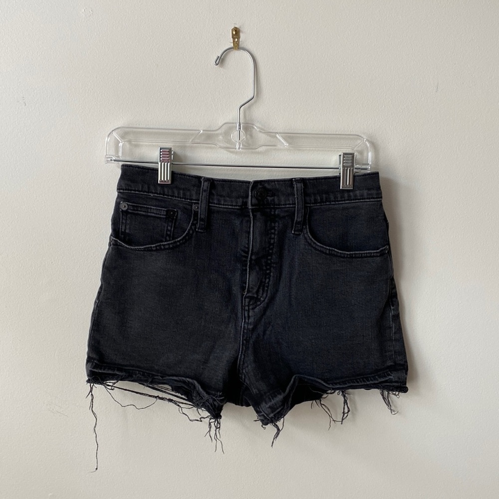Madewell denim shorts, black, size 26